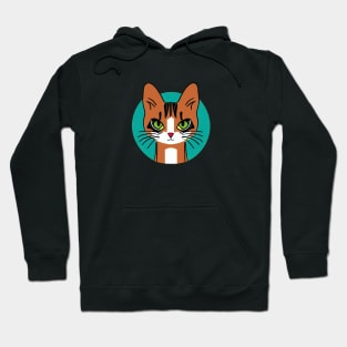 Brown cat illustration Hoodie